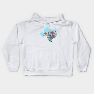 Texas Wildflowers Kids Hoodie